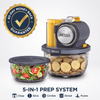 Nessa 5-in-1 Prep System: Chop, Slice, Crinkle, Shred, Puree