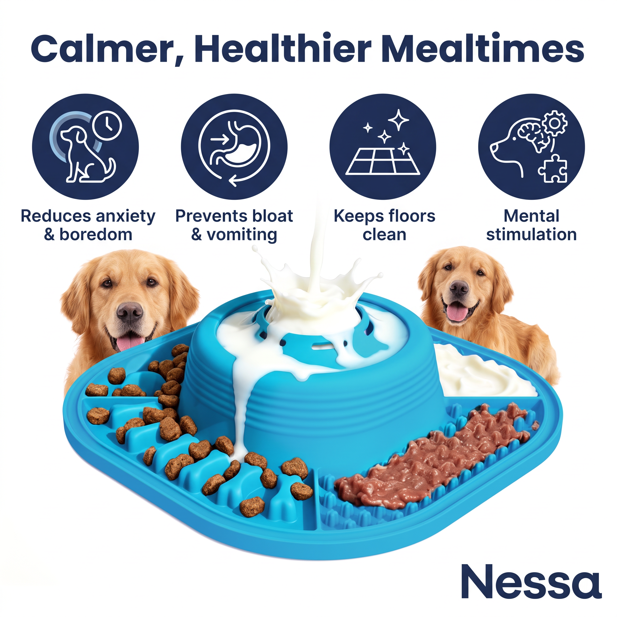 3-in-1 Slow Feeder Bowl